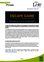 Communiqué "Escape Game à la Rotonde de Montabon" - Octobre 2021