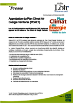 Communiqué - Approbation du PCAET - Décembre 2020