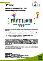 Communiqué "FestiLoir 2019" - Juillet 2019