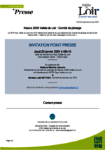 Communiqué "Natura 2000 Vallée du Loir : Comité de pilotage" - Janvier 2024