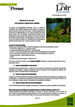 Communiqué "Sentier au fil du Loir : une étude est lancée pour 4 saisons" - Avril 2024
