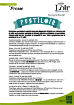 Communiqué "FestiLoir - 18ème édition" - Juillet 2021
