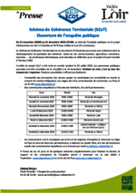 Communiqué "Ouverture de l'enquête publique du SCoT" - Novembre 2018